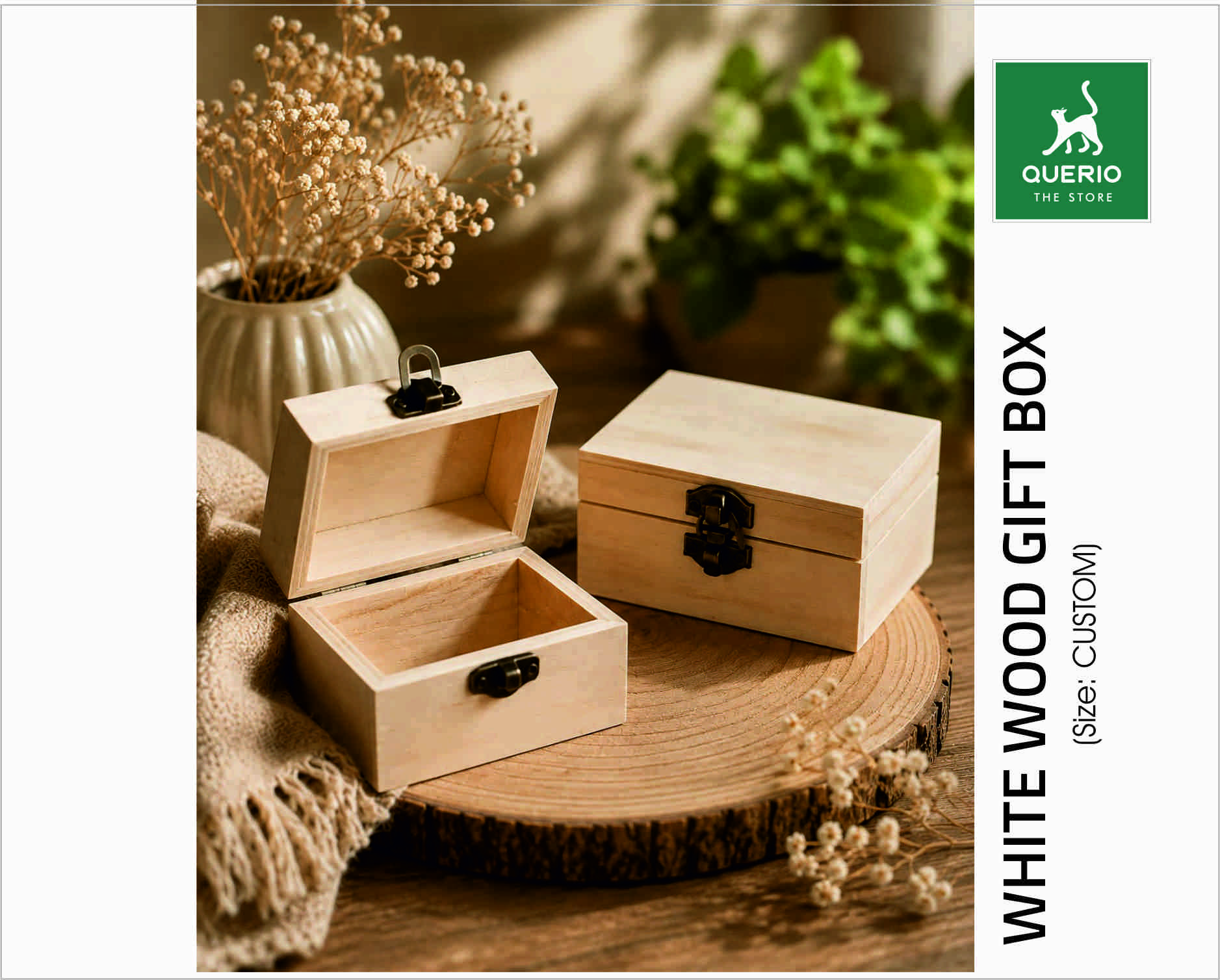 WOOD GIFT DECOR BOX