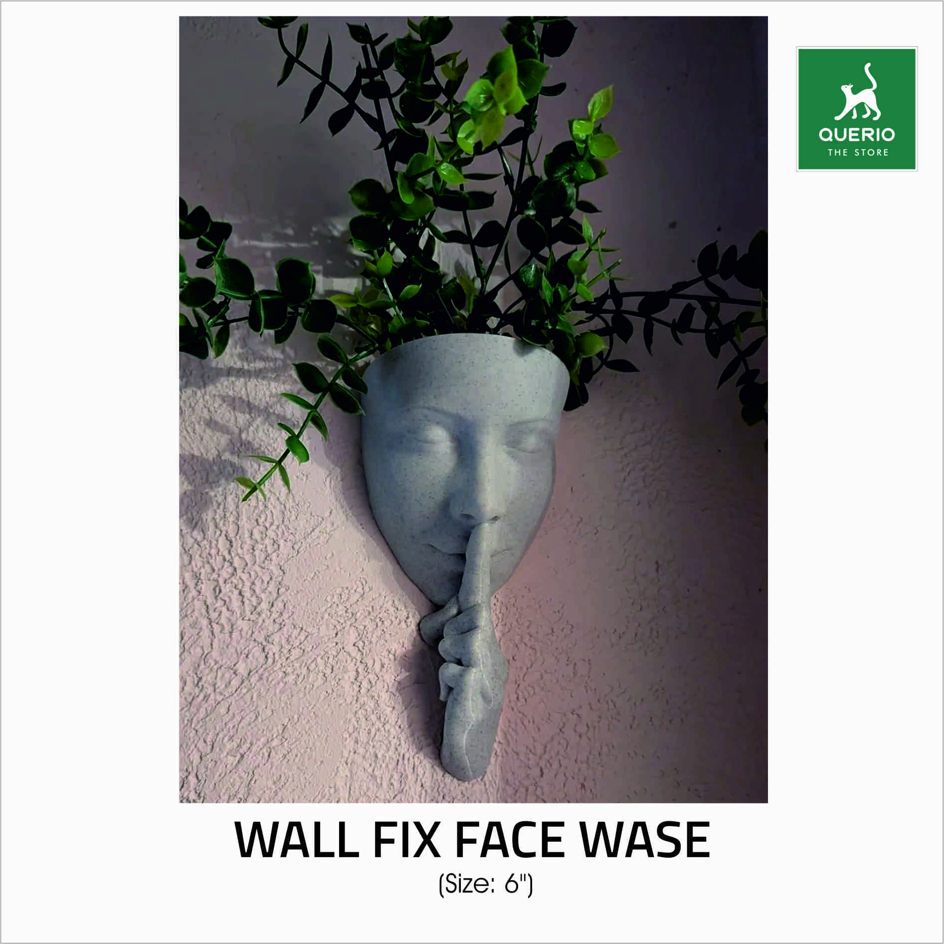 WALL HANGING FACE WASE